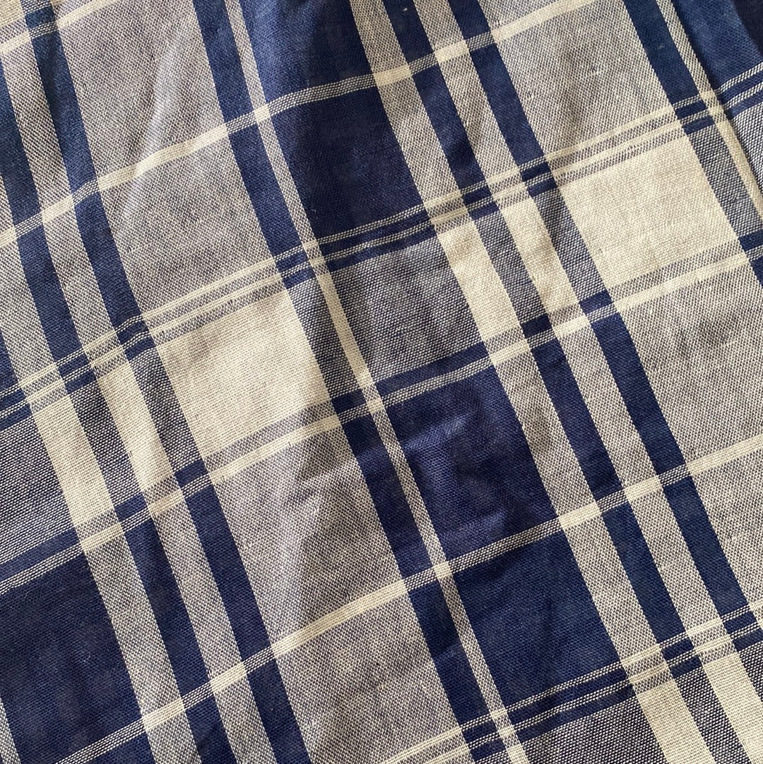 Fair Trade Umbrella Check Skirt Blue