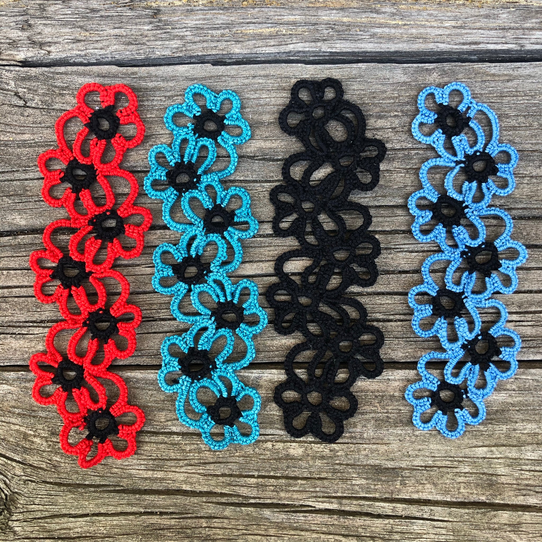 Tatted Flower Bookmarks
