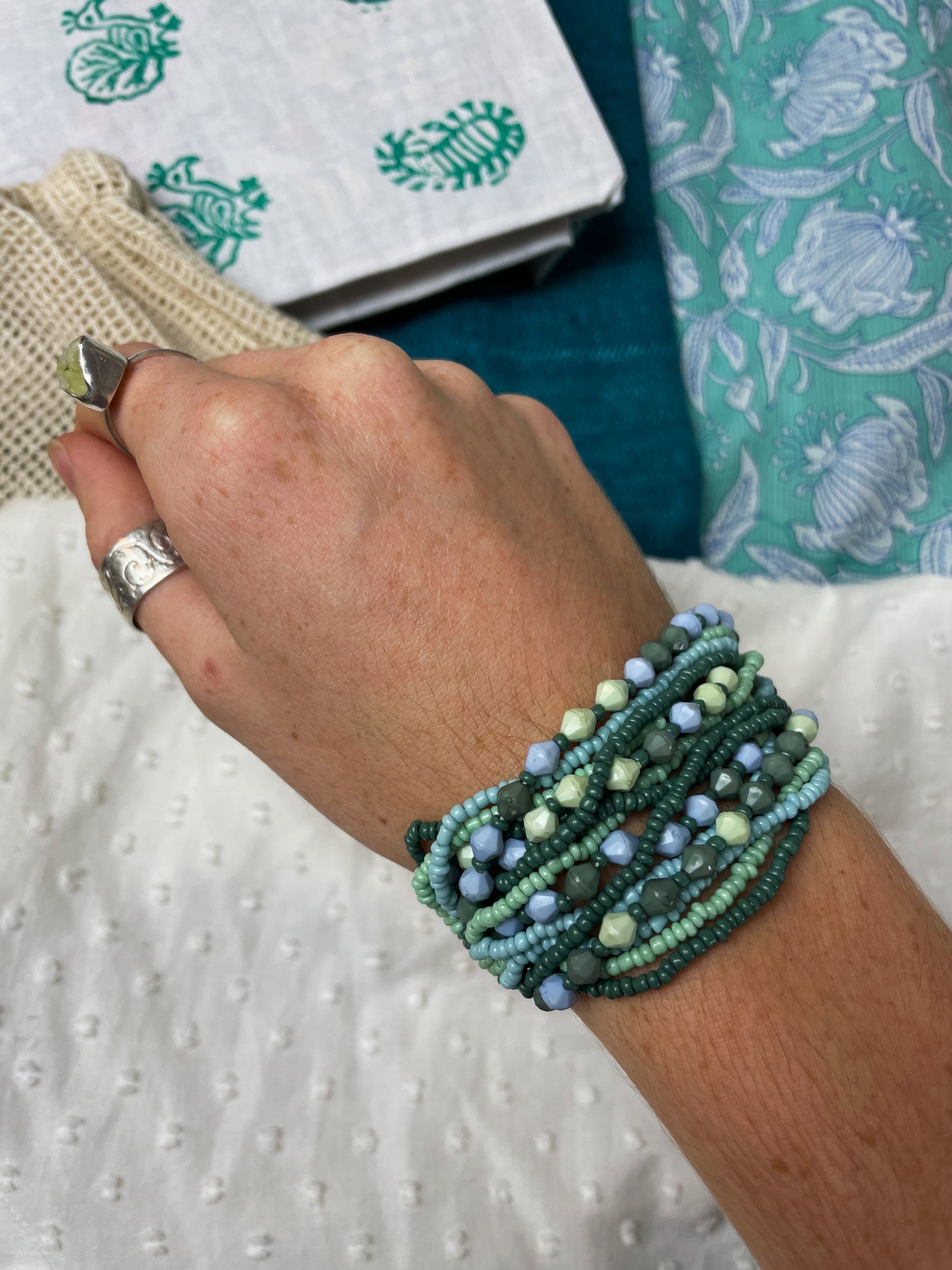 Fair Trade Lakeside Green Beaded Jewellery