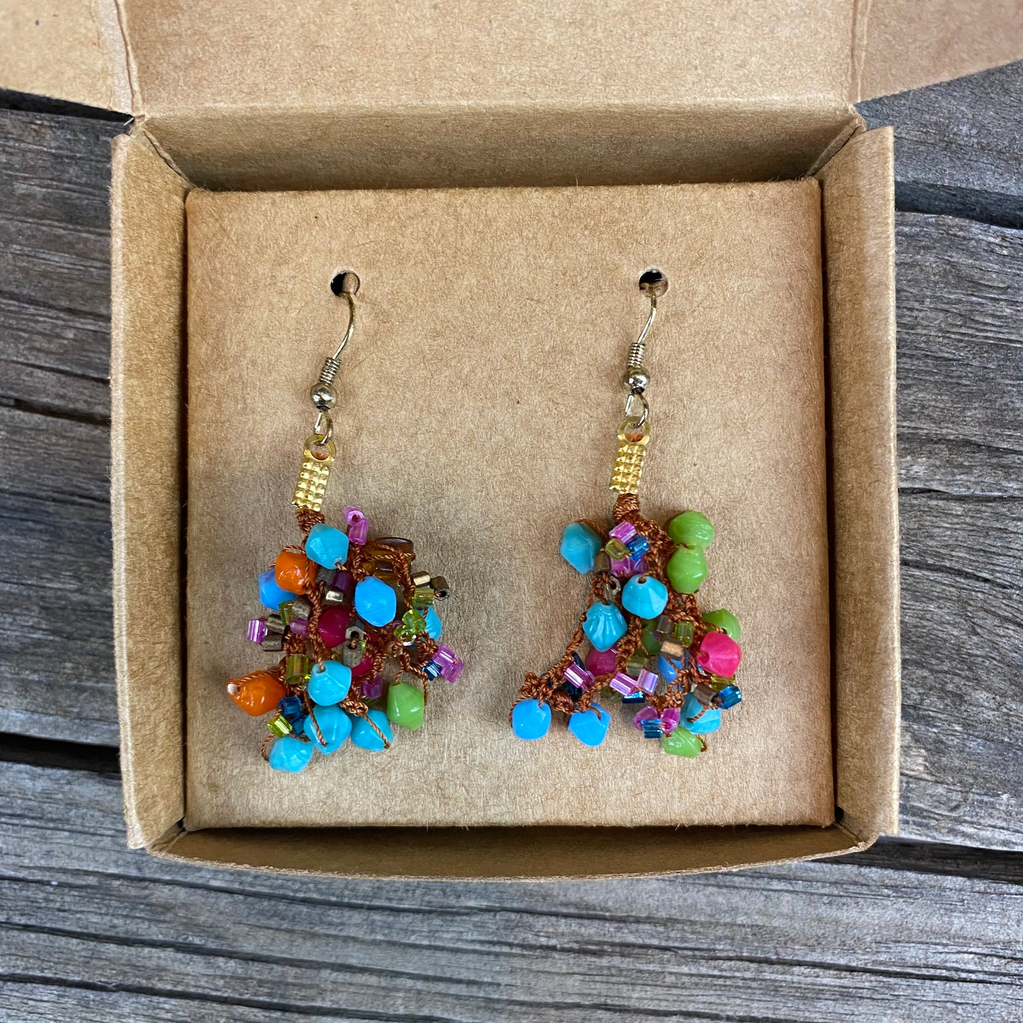 Fair Trade Green Red Blue Beaded Jewellery
