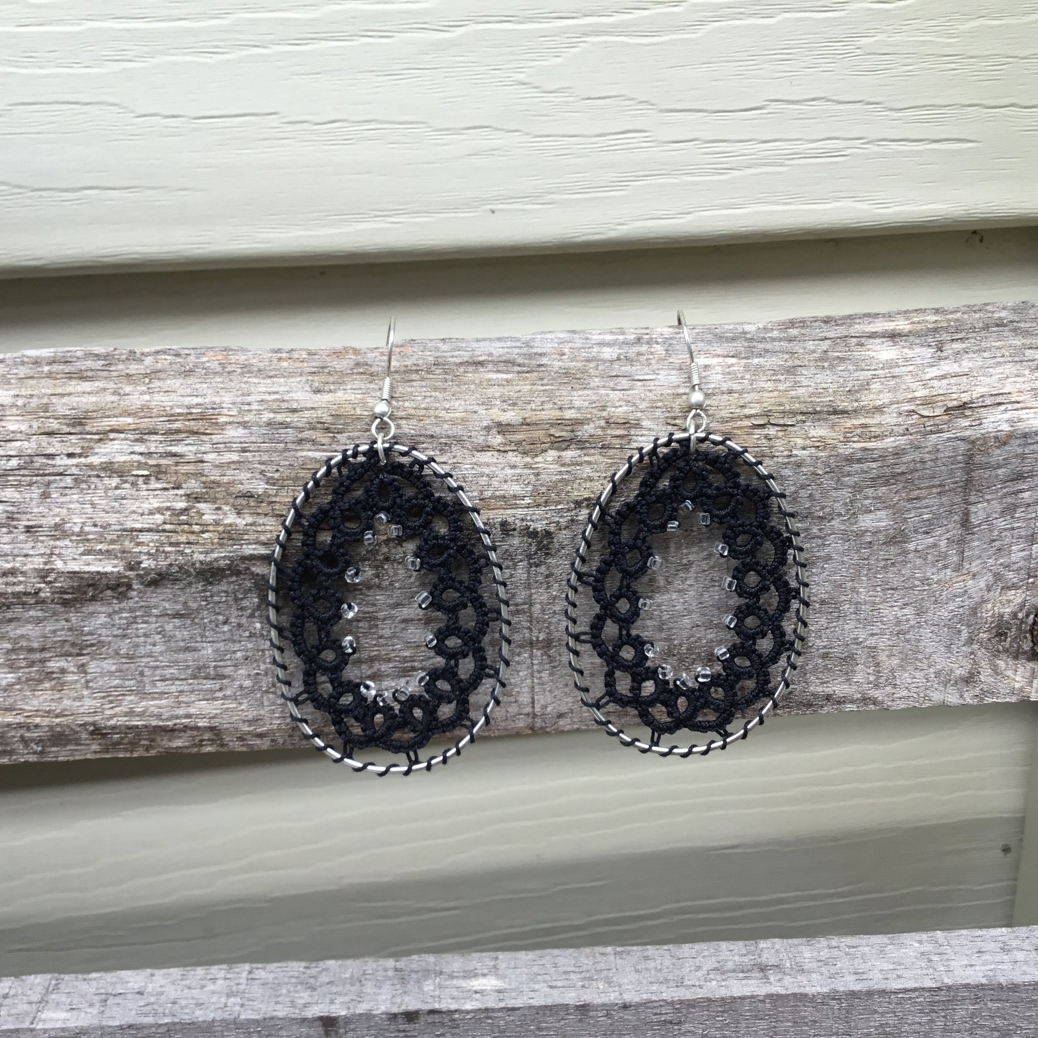 Fair Trade Earrings Tatted Oval