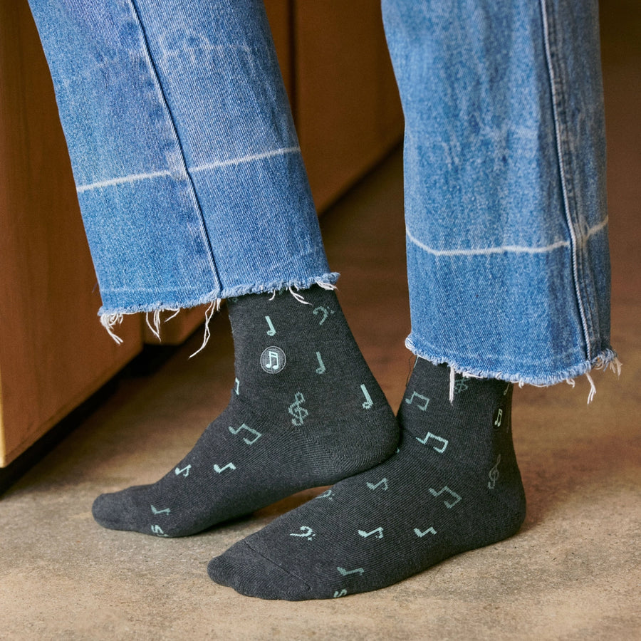 Conscious Step-Socks That Support Music | Music Notes - Gifts For Musicians