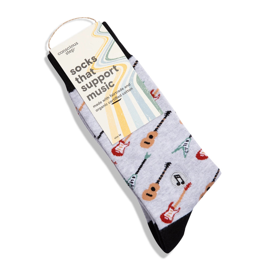 Conscious Step-Socks That Support Music | Guitars - Gifts For Music Lovers