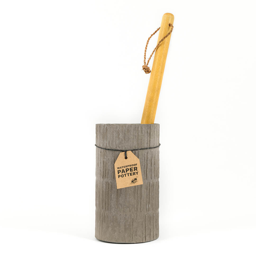 ECO MAX Toilet Brush Holder Paper Pottery - Concrete