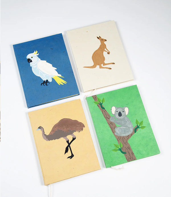 Australian Animal Notebook- A5- Recycled Cotton paper- (Fair Go Tradin ...