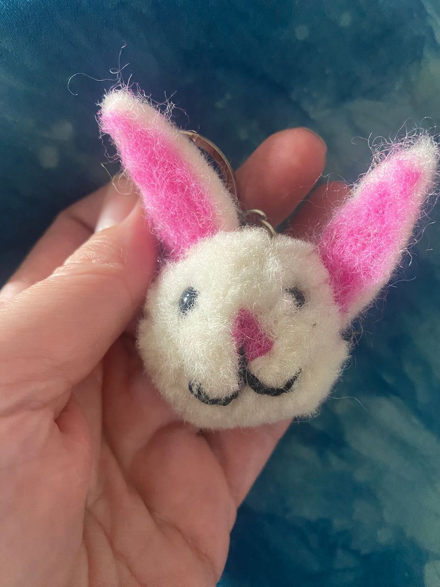 Bunny Felt Key Ring