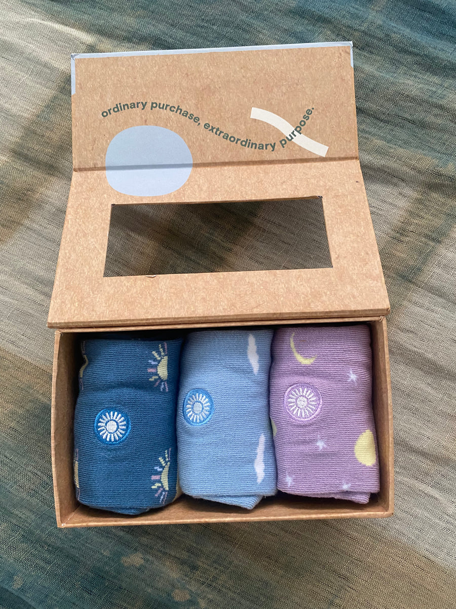 Fairtrade Socks That Support Mental Health Box of three