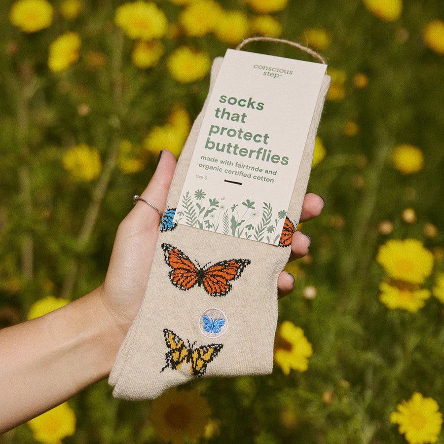 Socks that protect butterflies