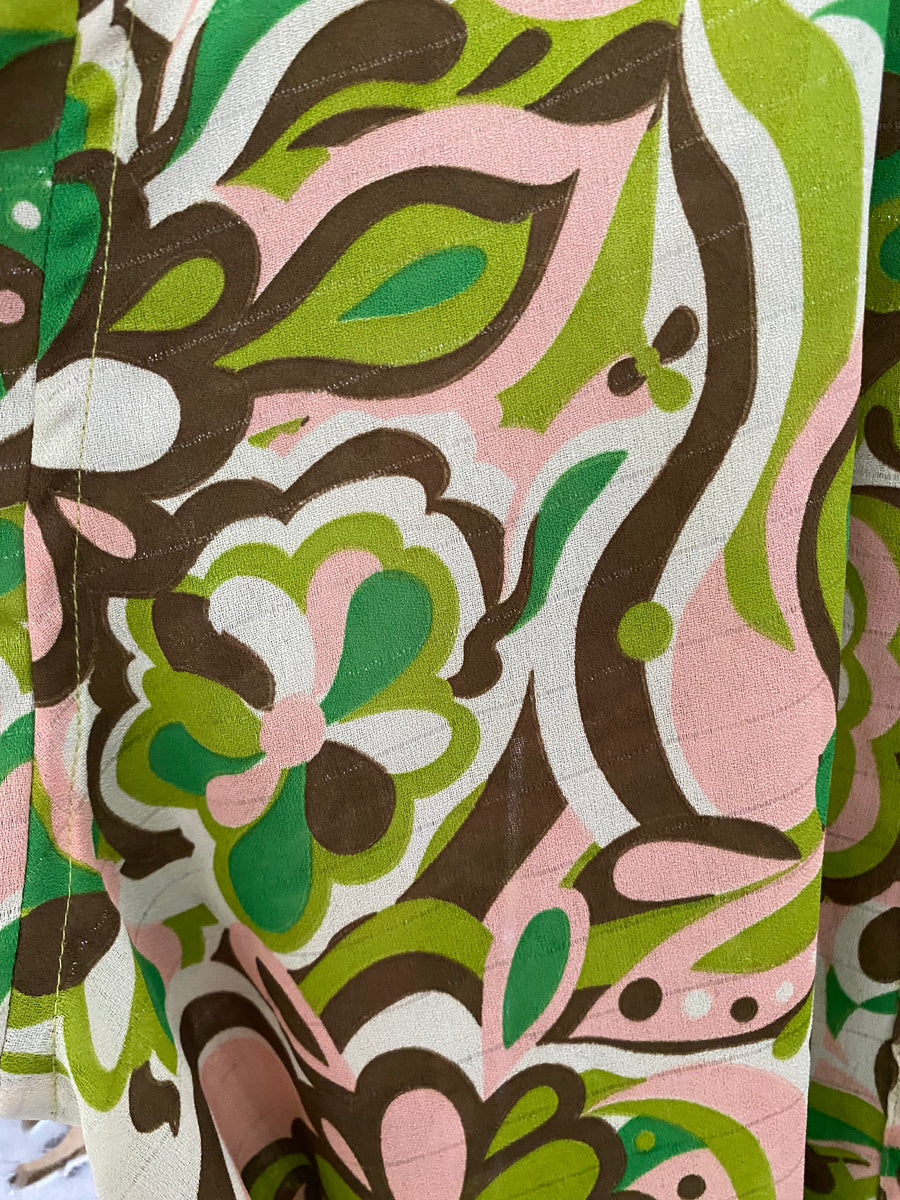 Fair Trade 60's Swirl Robe- dressing gown