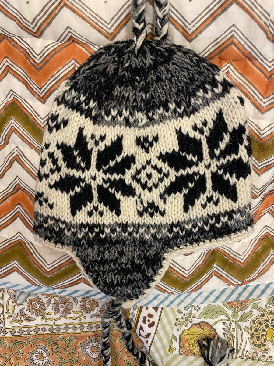 Wool Beanie with Ear Flaps - Local Women's Handicrafts (Nepal)