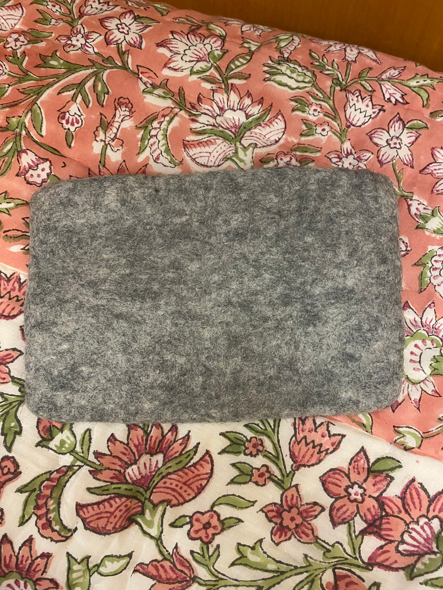 Wool & Felt Floral Purse – Fair Trade Hand-Embroidered Zip Pouch (Local Women's Handicrafts Nepal)
