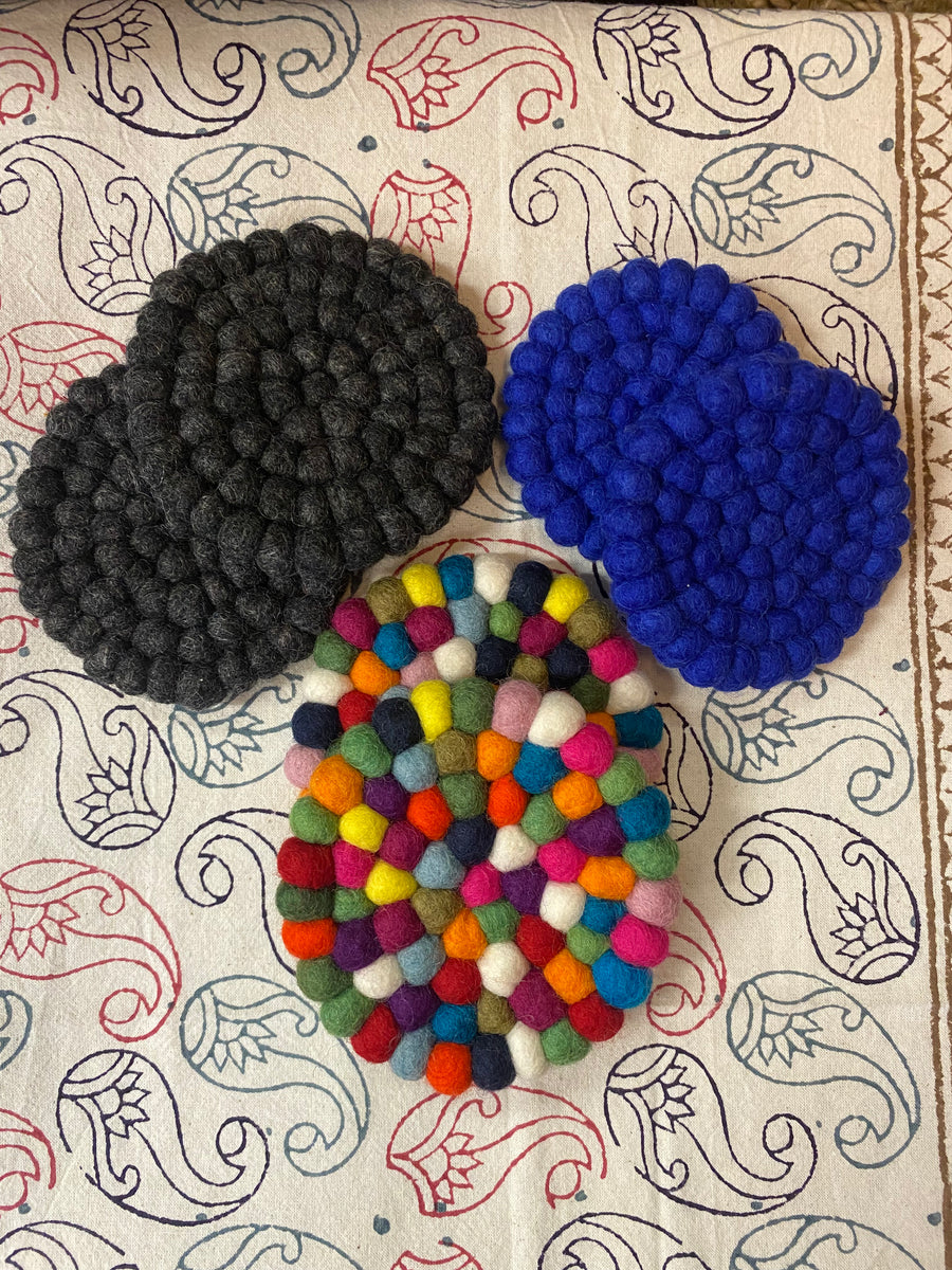 Felt Ball Coasters (Empowering Local Women -Nepal)
