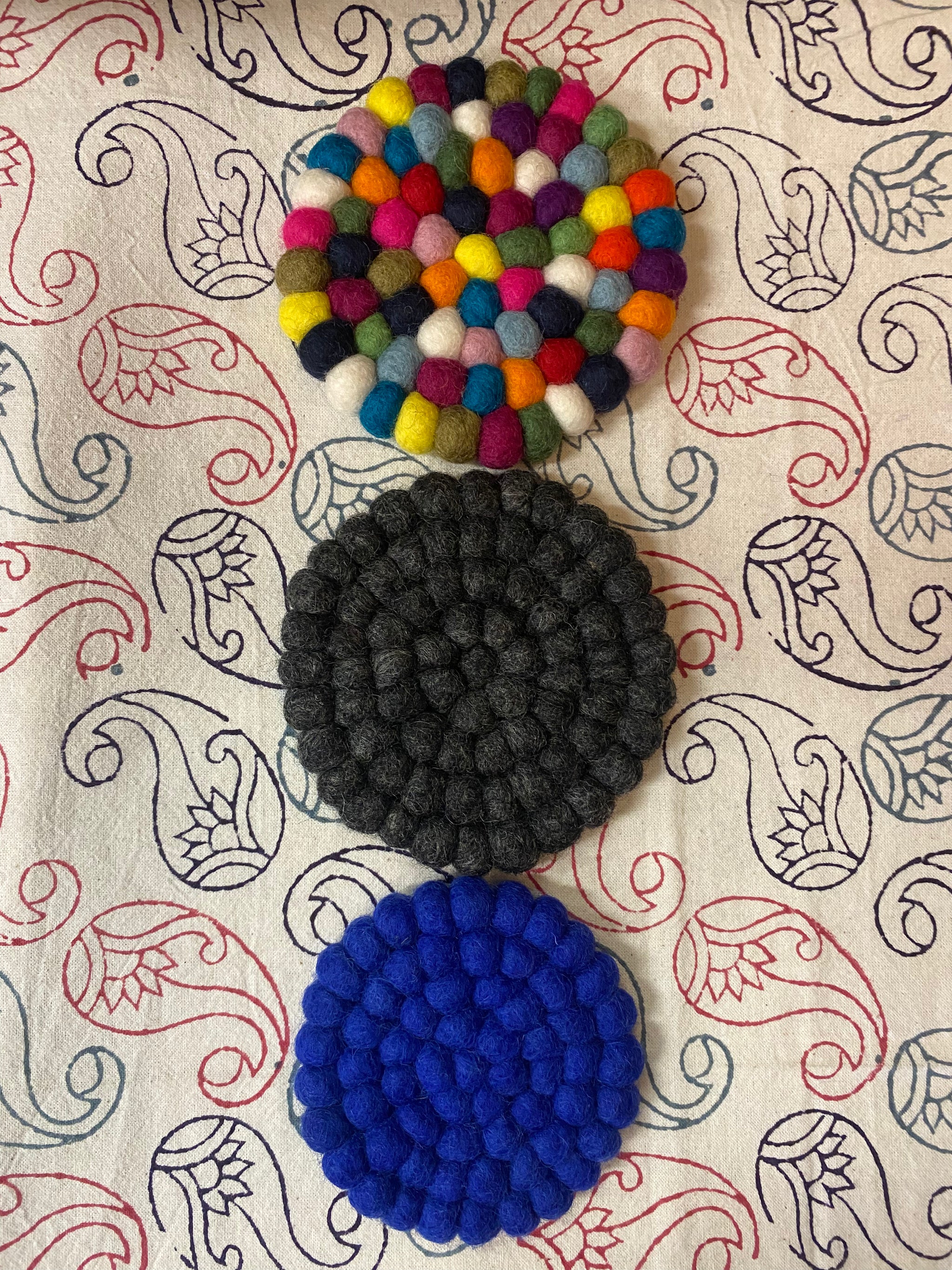 Felt Ball Coasters (Empowering Local Women -Nepal)