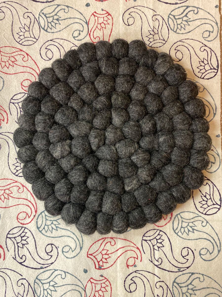 Felt Ball Trivets Large ( Empowering Local Women - Nepal)