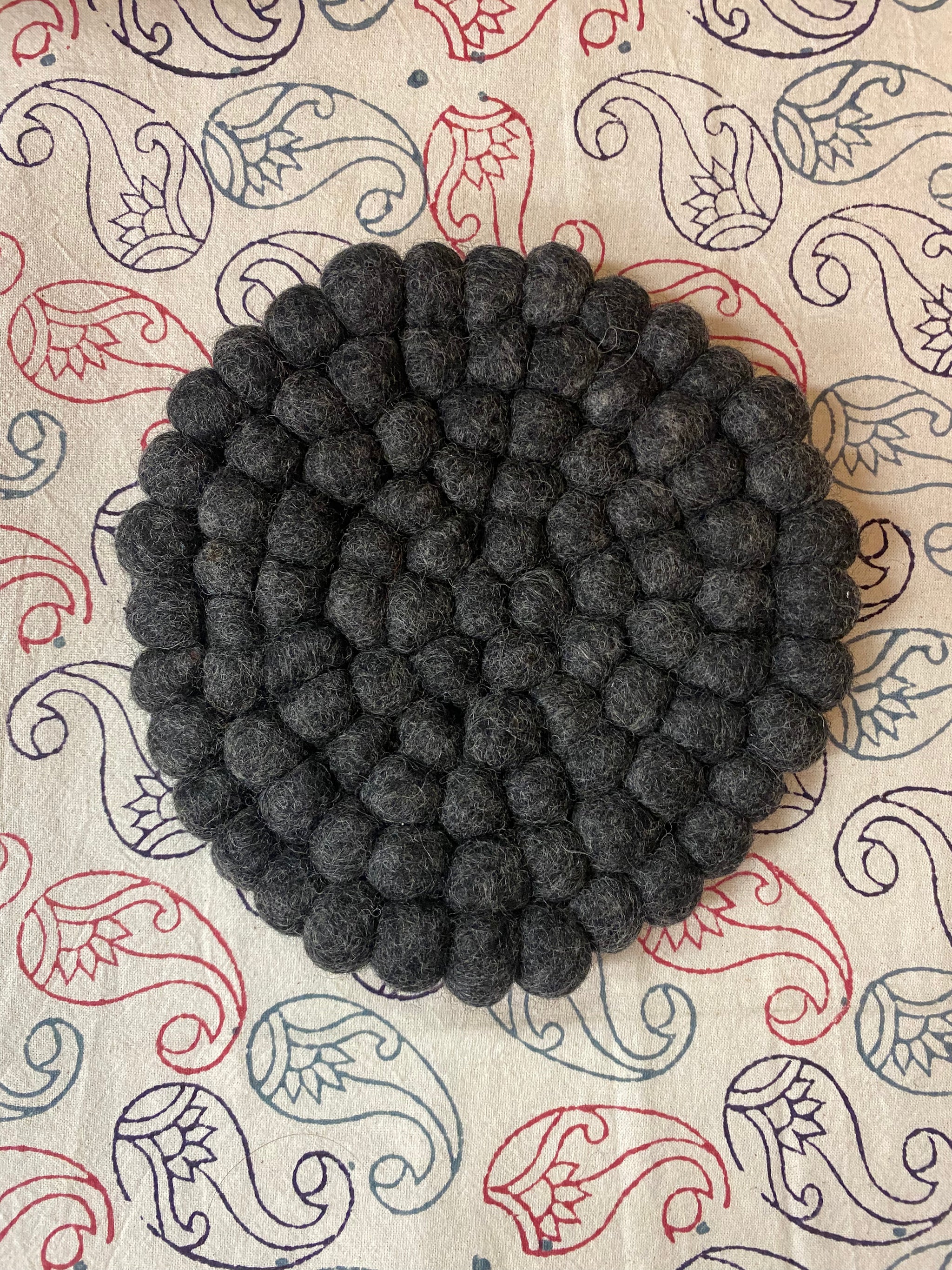 Felt Ball Trivets Medium ( Empowering Local Women - Nepal)