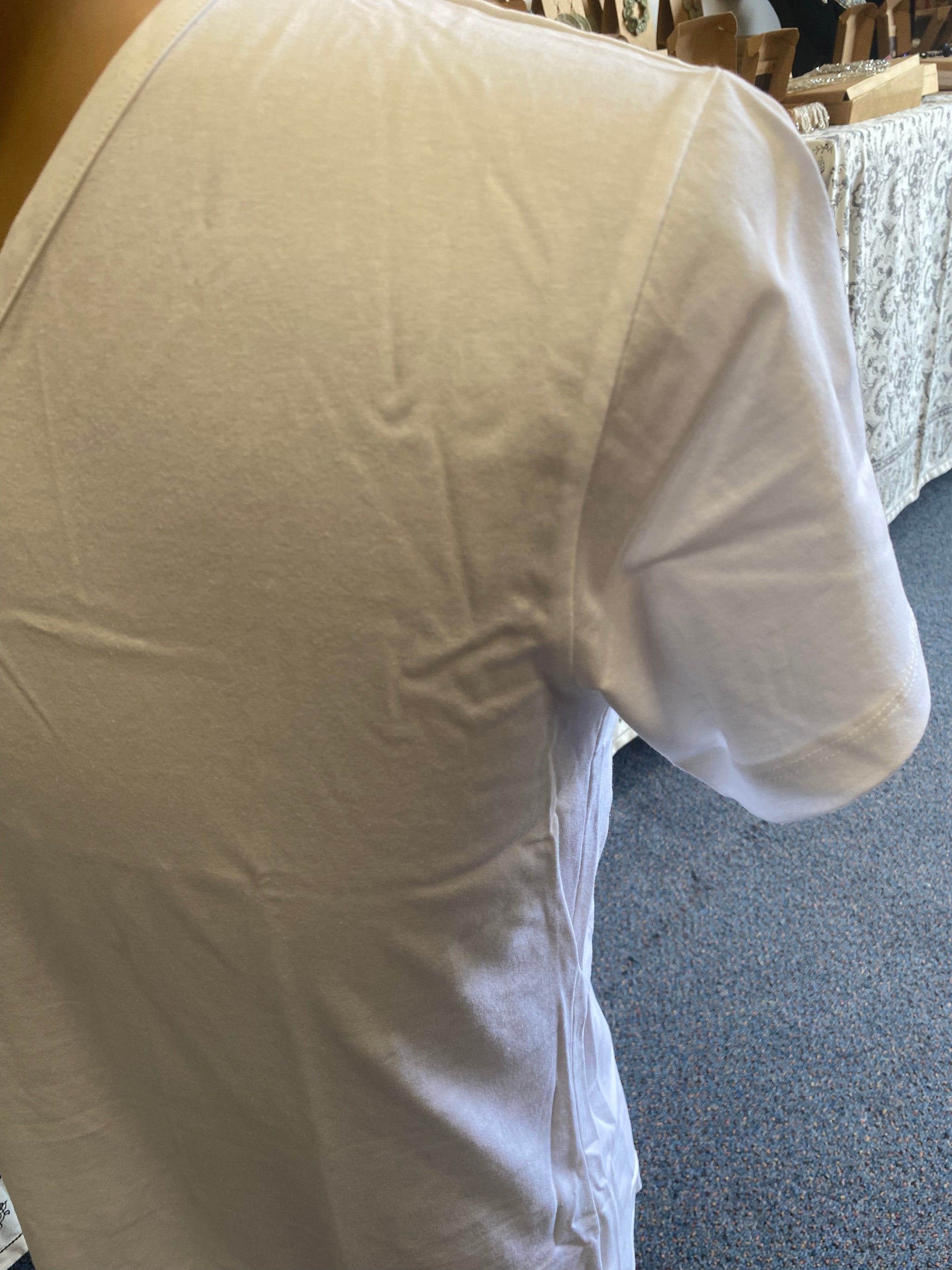 Fair Trade Ethical Men's V-Neck T-Shirt White