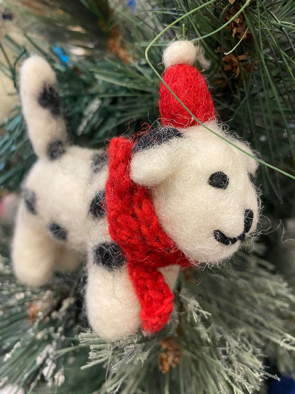 Christmas Felt Dog Ornament – Fair Trade Handmade Wool Decoration Assorted - Mahaguthi Nepal