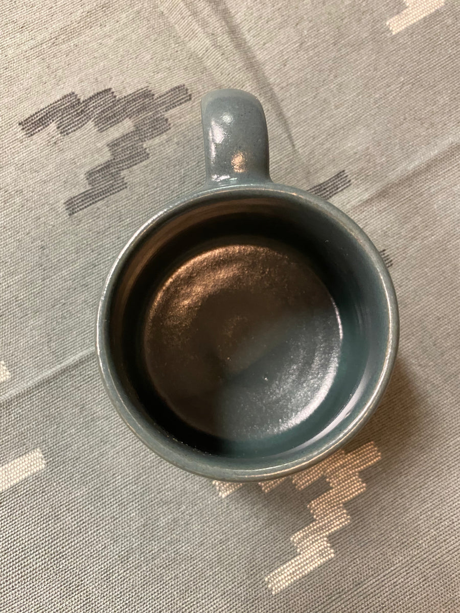 Stoneware Medium Mug – Fair Trade Handmade Ceramic Coffee Mug (Blue Grey, Nepal)