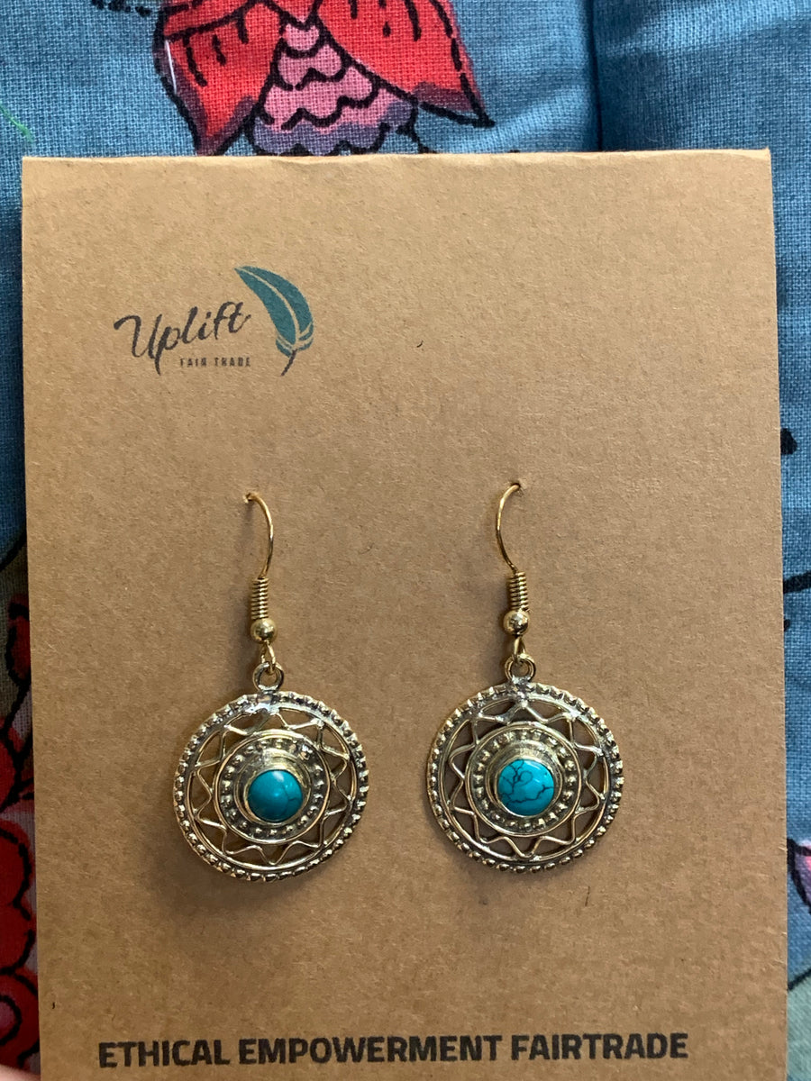Handcrafted Brass Atlas Earrings – Timeless Artisan Statement Jewellery (ACP Nepal)