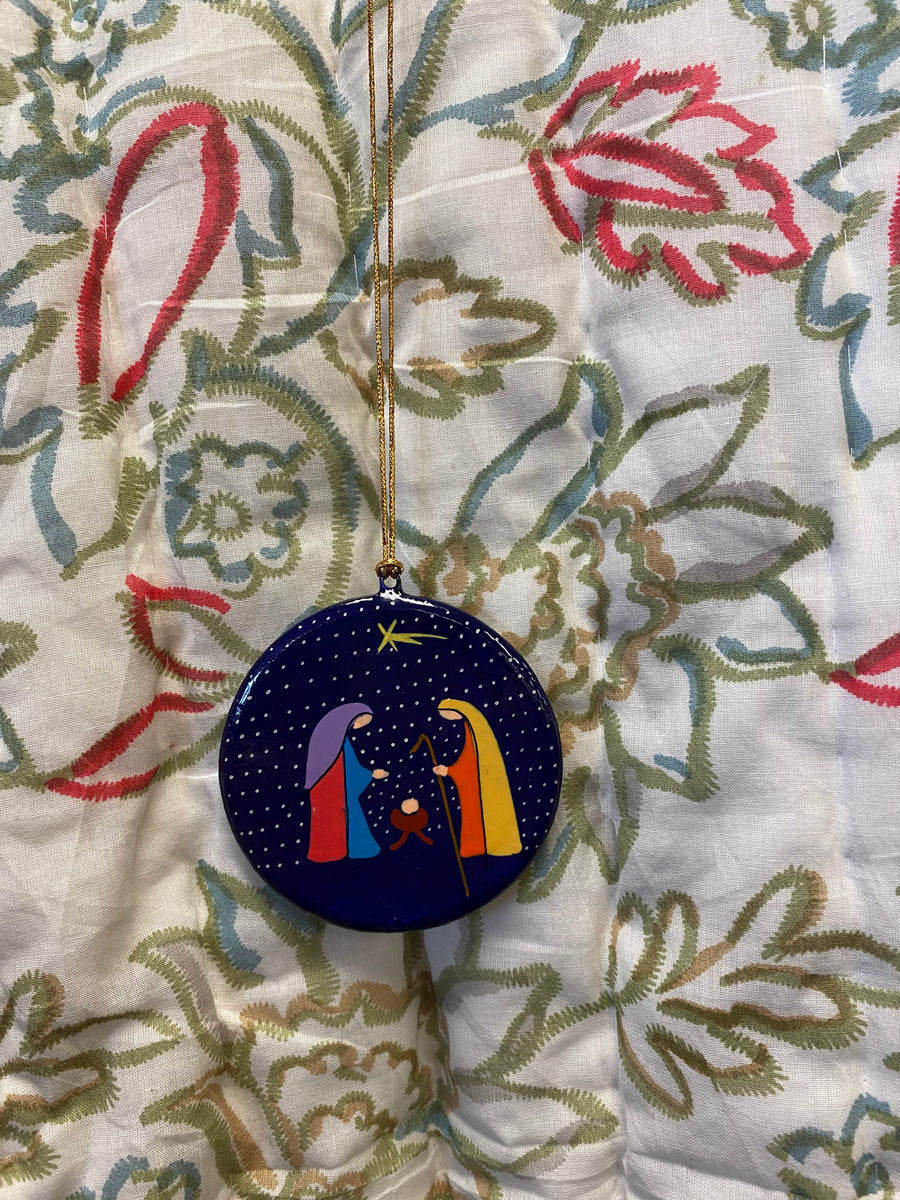 Fair Trade Ethical Christmas Decoration Hanging Disc Nativity