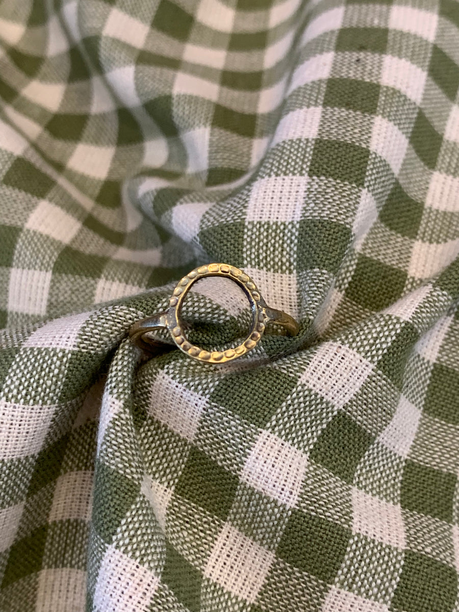 Fair Trade Handmade Hammered Circle Brass Ring - ACP Nepal