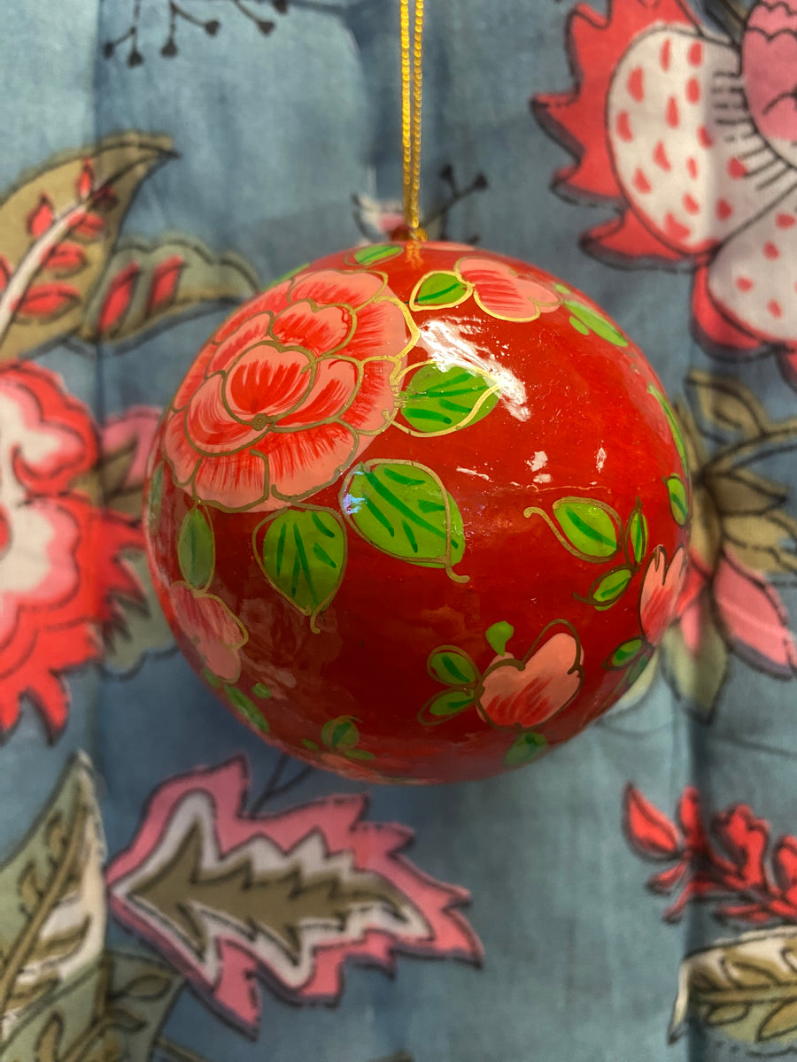 Vintage Flower -Christmas Decoration Bauble- Kashmir