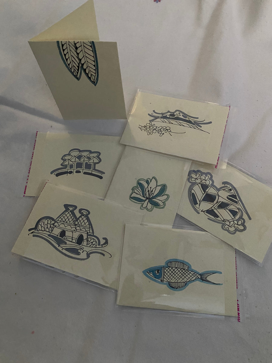 Assorted Hand-Drawn Gift Tags – 7x11cm – Fair Trade (Sasha India)