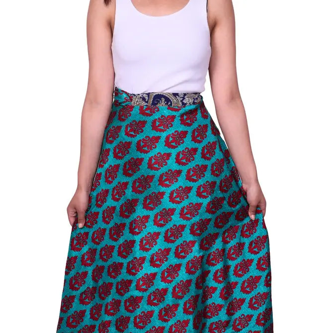 Reversible Sari Fabric Wrap Skirts- PICK UP IN STORE ONLY