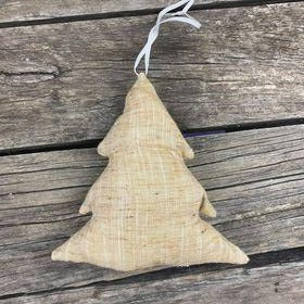 Fair Trade Remnant Fabric Tree Decorations - Brown, Grey, Black
