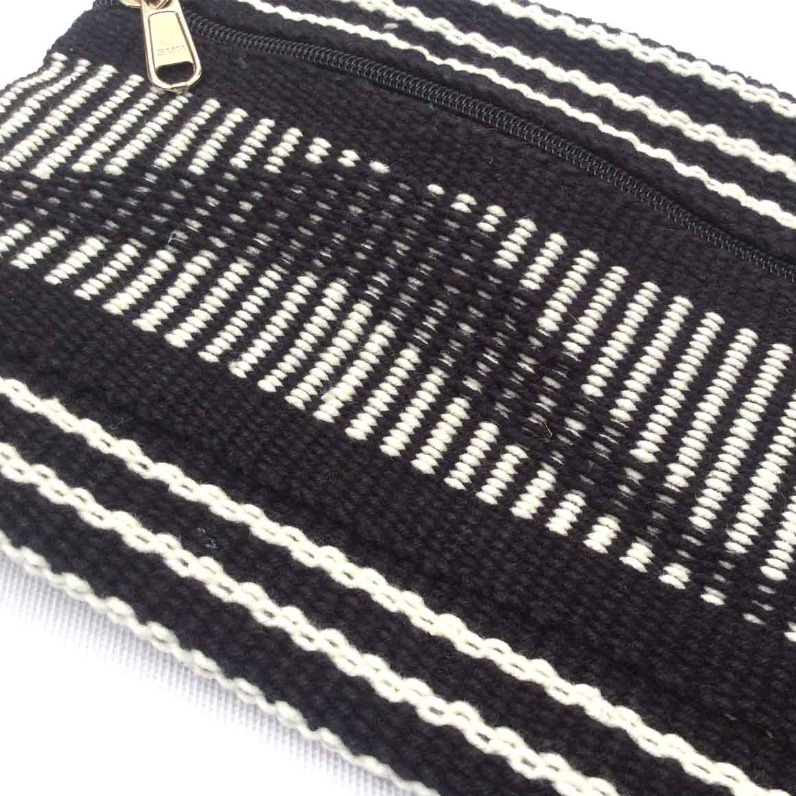 Fair Trade Ethical Hand Woven Pencil Case Black and White