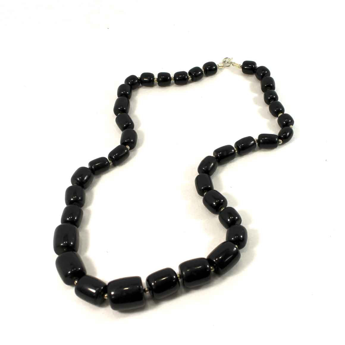 Black Lucite Beaded Necklace Vintage – Estate Beads & Jewelry