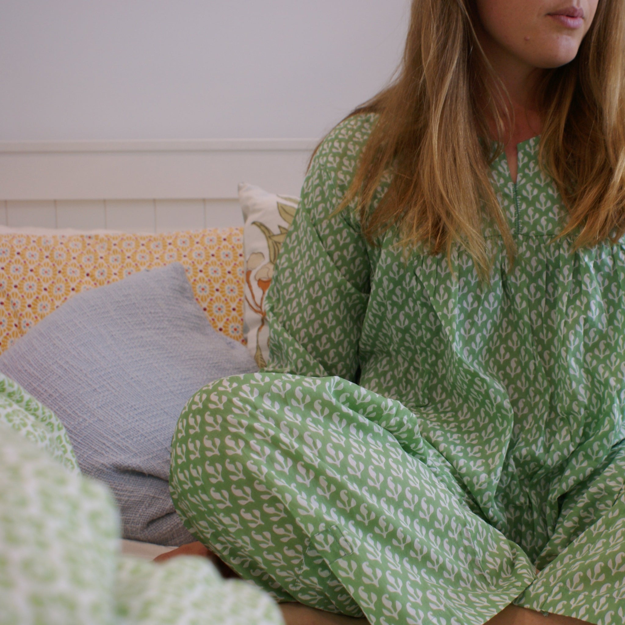 Fair Trade Cotton Sleepwear Green Leaf