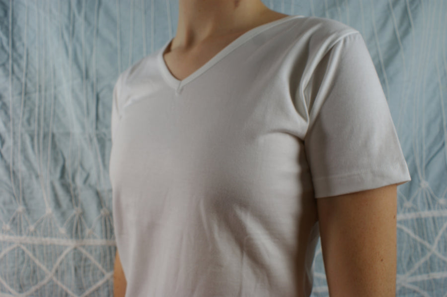 Fairtrade Women's White V-Neck T-Shirt