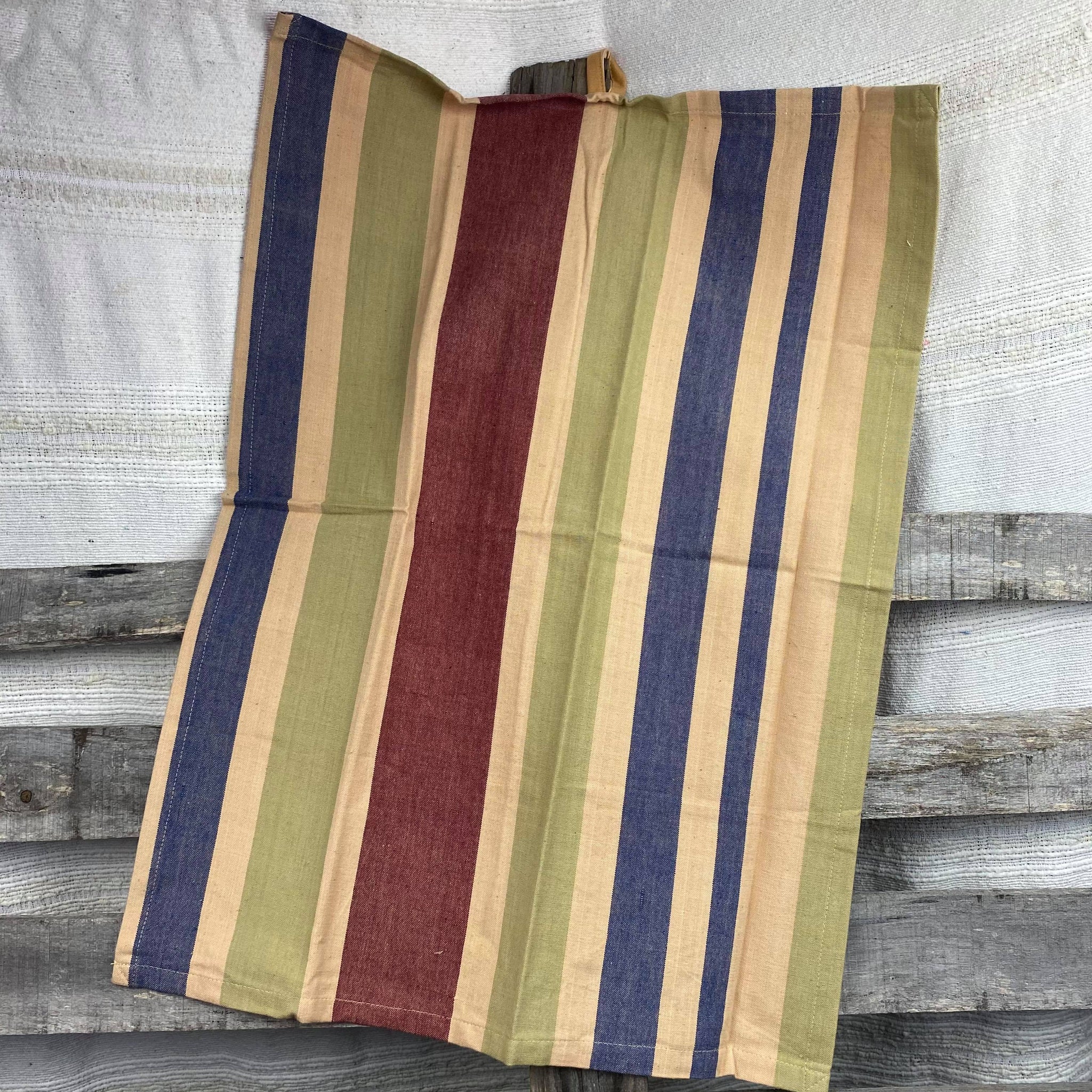 Fair Trade Handwoven Cotton Striped Designs Tea Towels