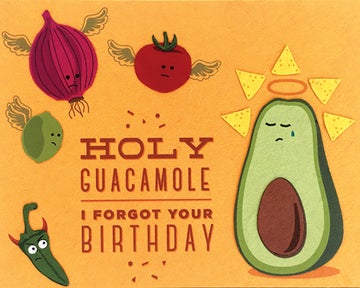 Fair Trade "Holy Guacamole" Belated Birthday Card
