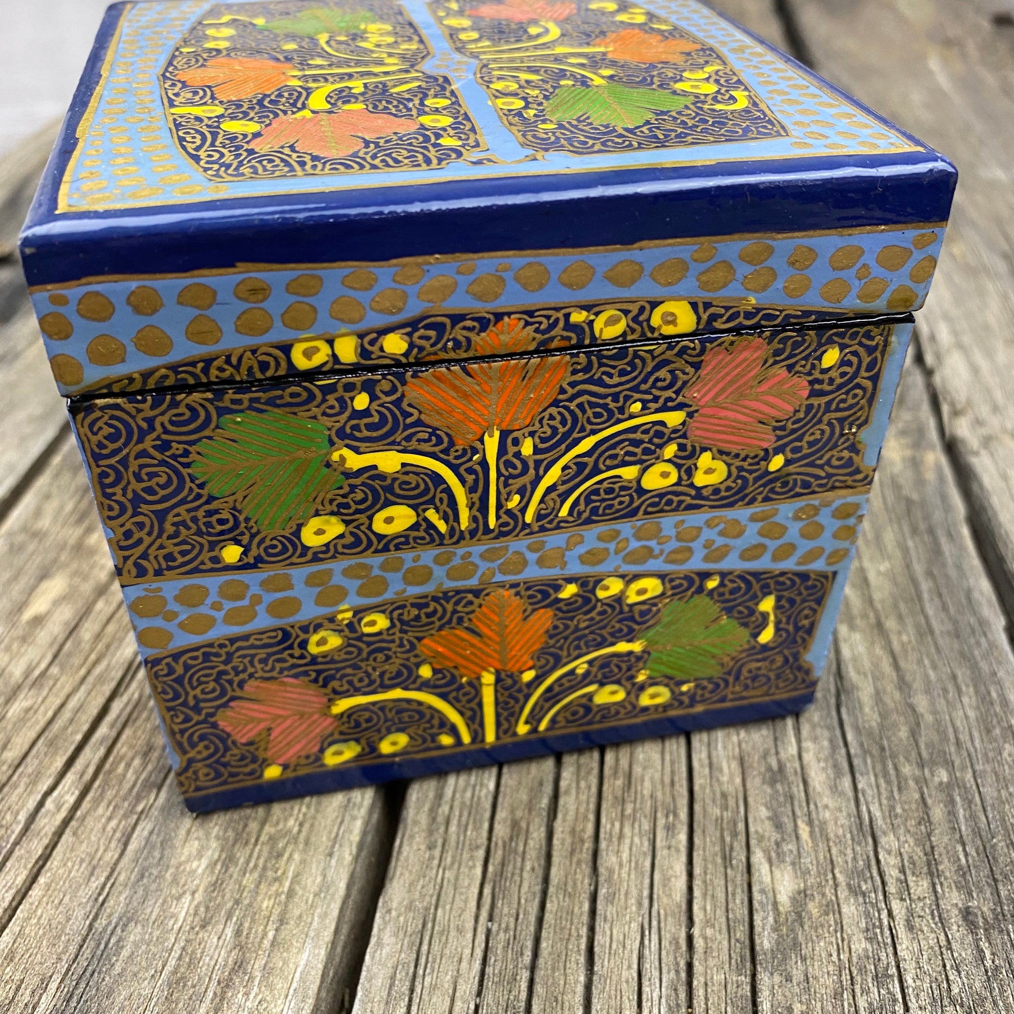 Fair Trade Ethical Hand Painted Square Box