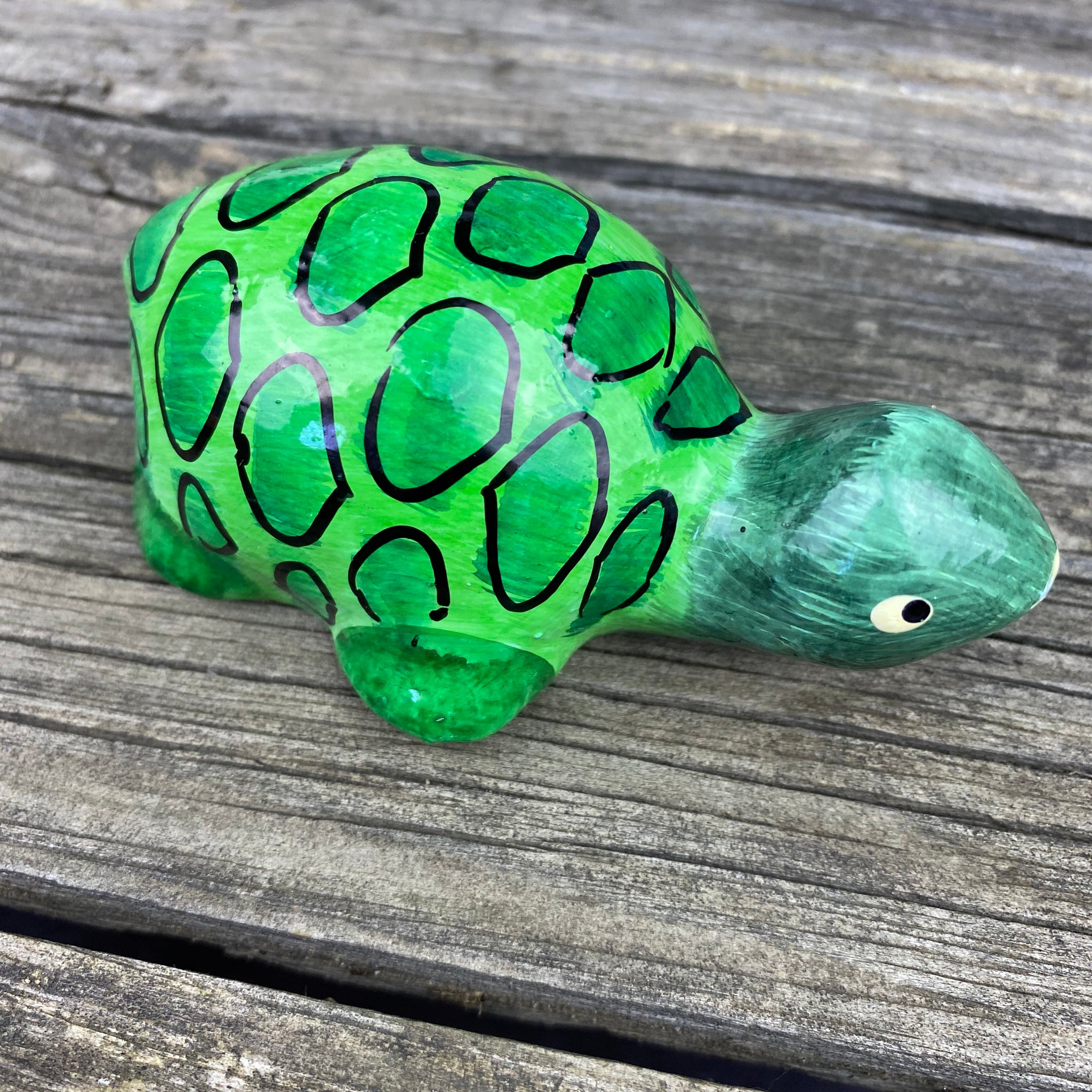 Fair Trade Paper Mache Hand Painted Turtle Ornament