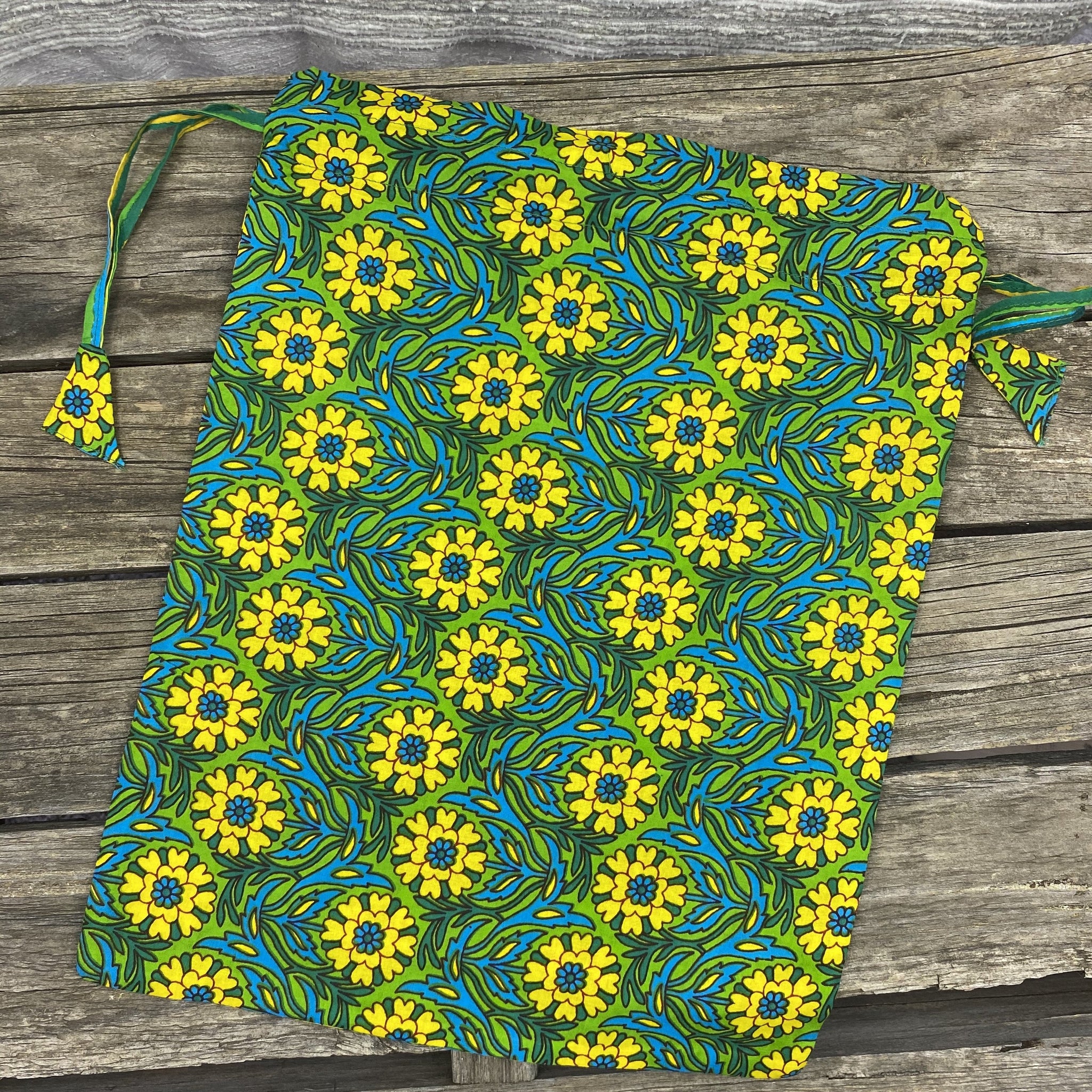 Fair Trade Ethical Gift Bag Eco Alternative Sunny Flowers Design
