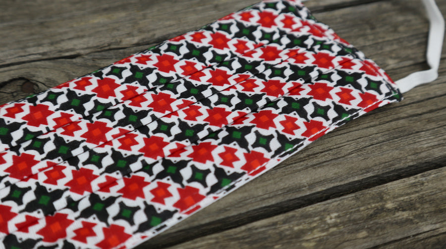 Fair Trade 3 Layer Cotton Face Masks Nepalese Pattern
