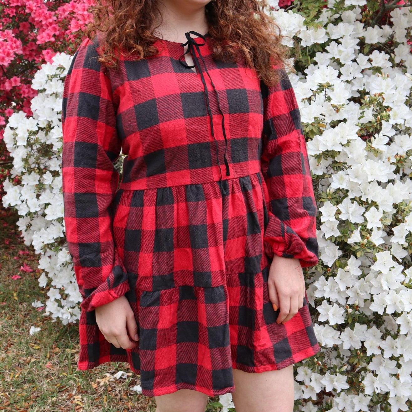 Fair Trade Red and Black Check Dress | Uplift Fair Trade Fair Trade Red and Black Check Dress | Uplift Fair Trade