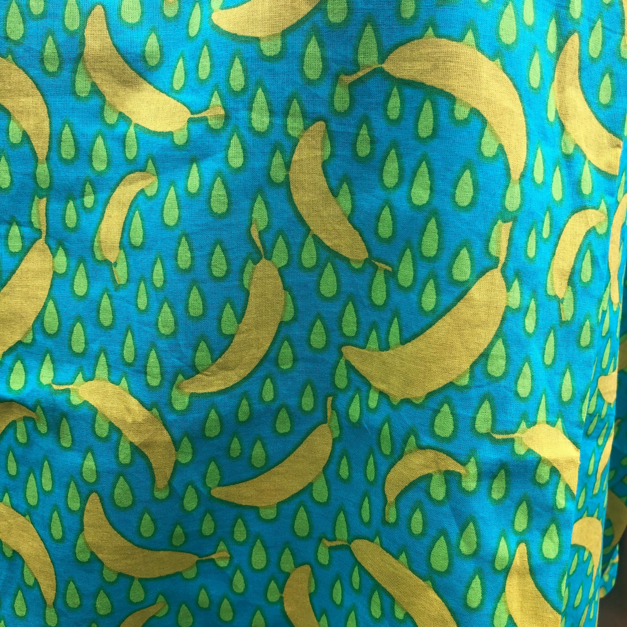 Fair Trade Ethical Cotton Beach Cover Up Banana Pattern