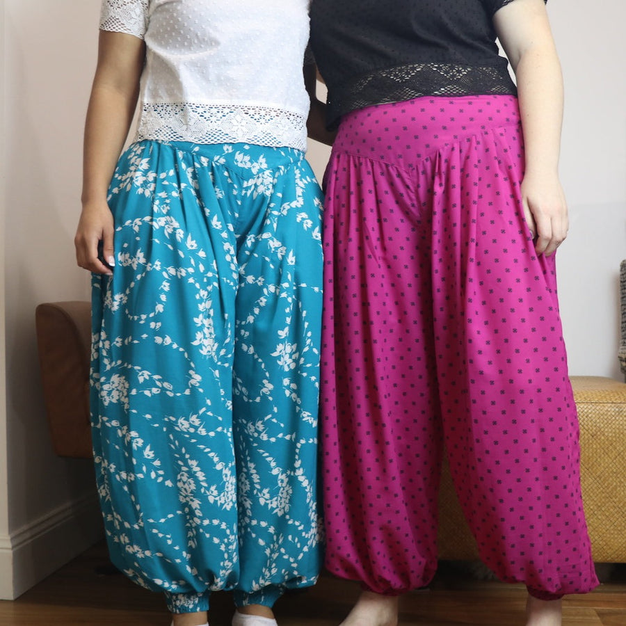 Fair Trade Sari Fabric "Hippy" Pants
