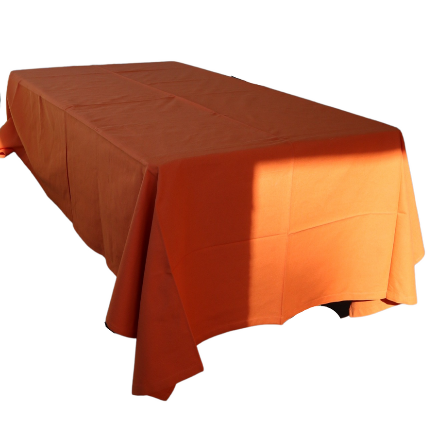 Fair trade ethical handwoven table cloth in a tiger orange colouring