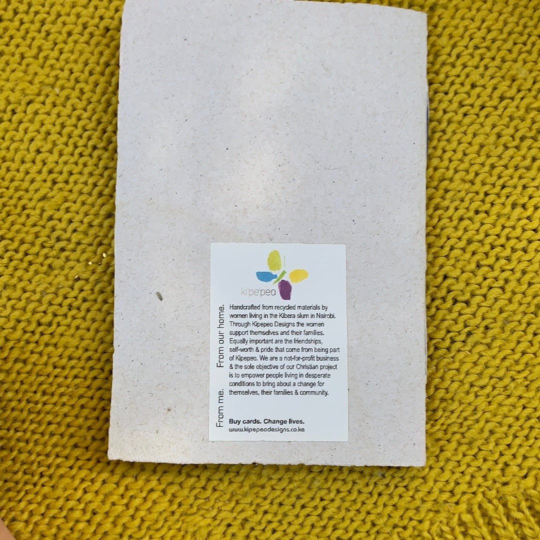 Fair Trade Handmade Paper Greeting Card 'Happy Birthday' Guitar Design