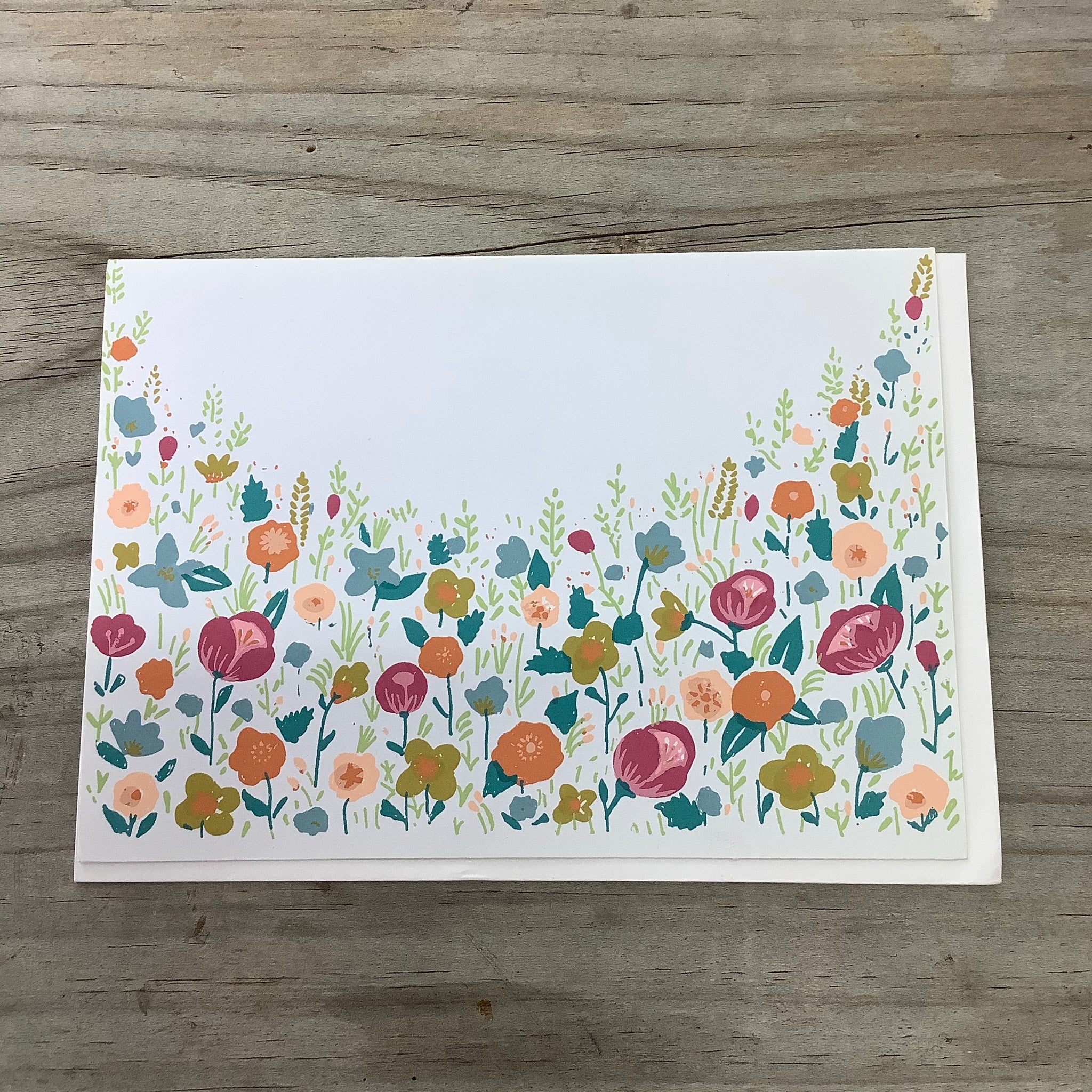 Fair Trade Floating Flower Bed Greeting Card