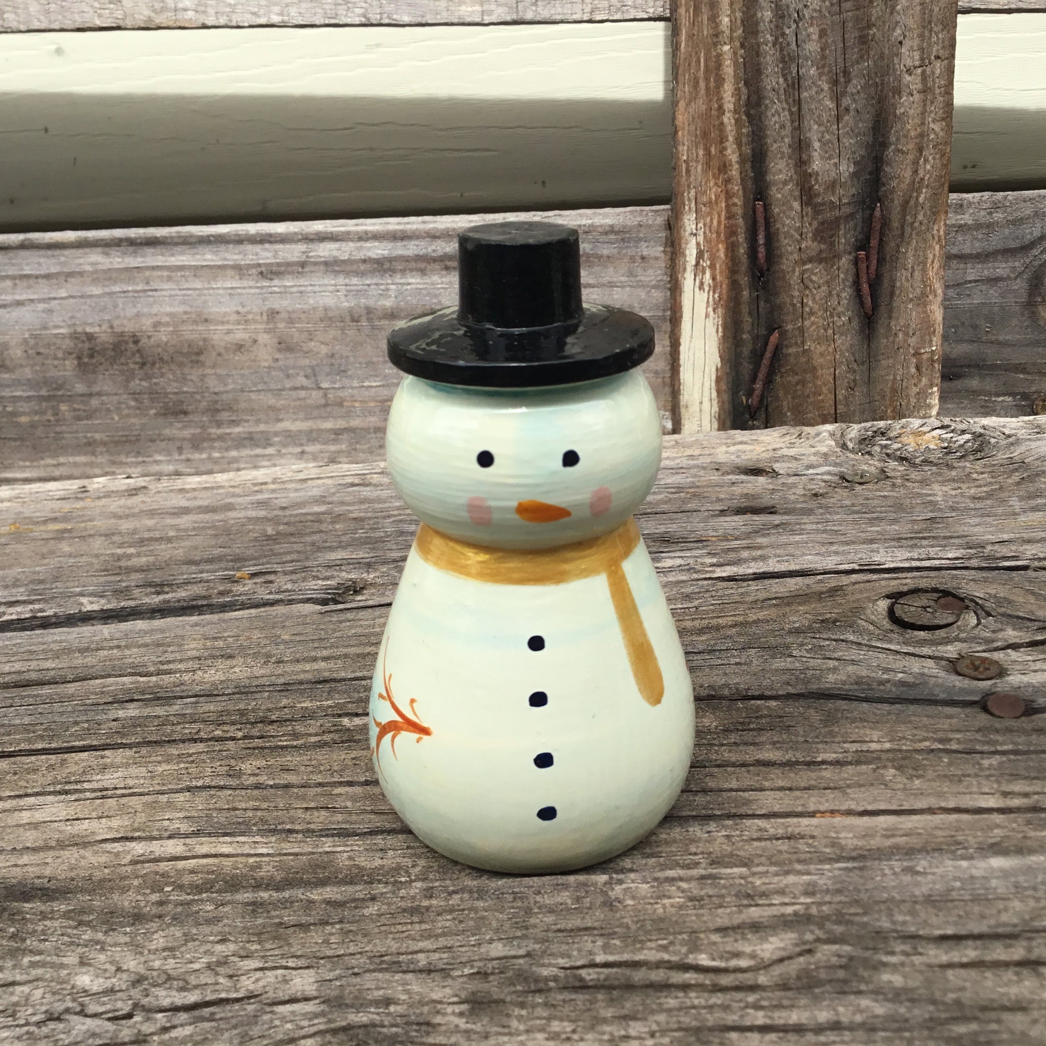 Fair Trade Ethical Christmas Decoration Large Wooden Snowman