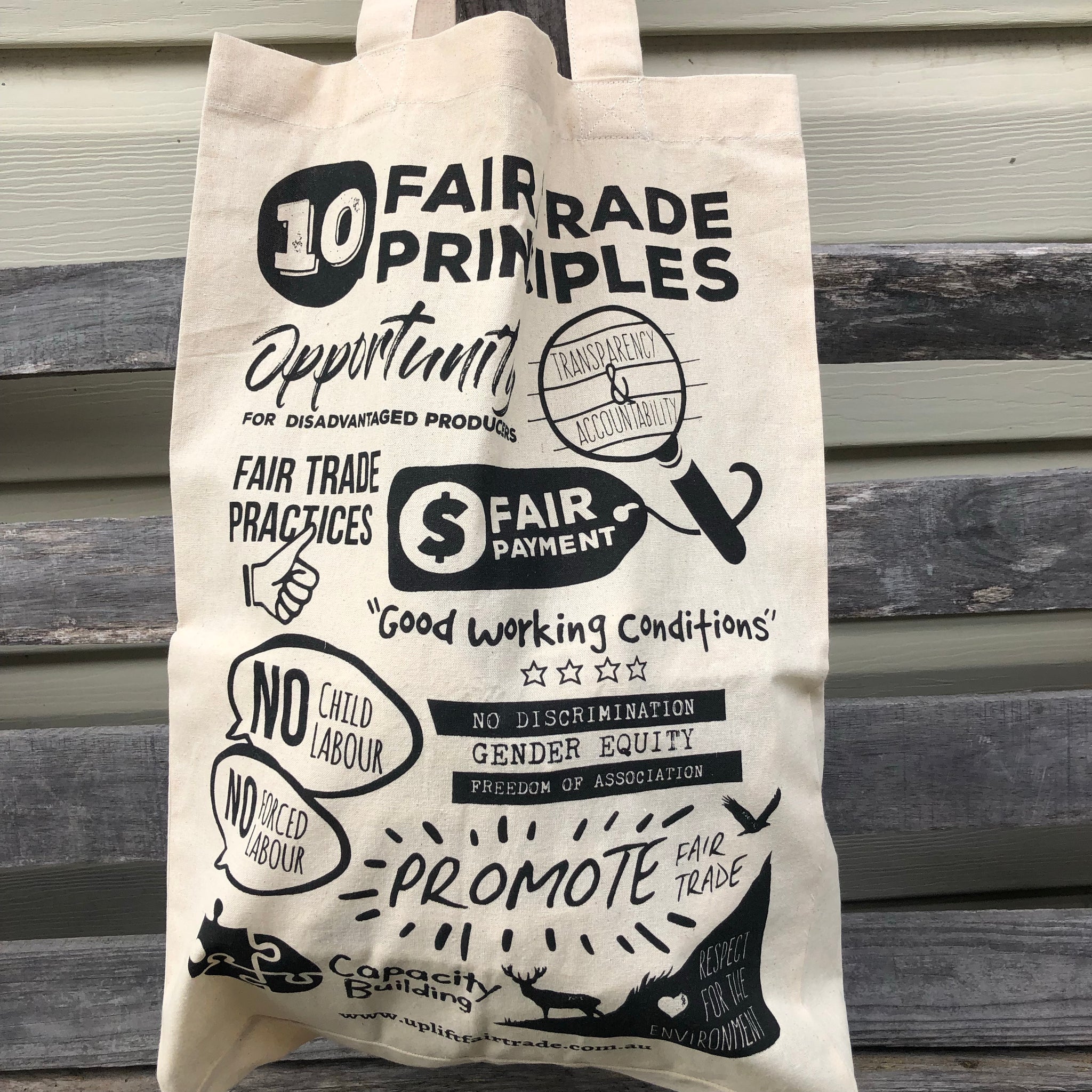 Fair Trade Ten Principles Bag Large