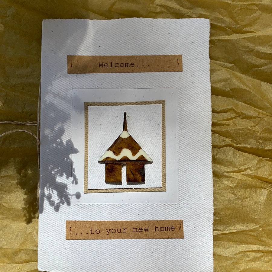 Fair Trade Handmade Paper Greeting Card House Warming Design