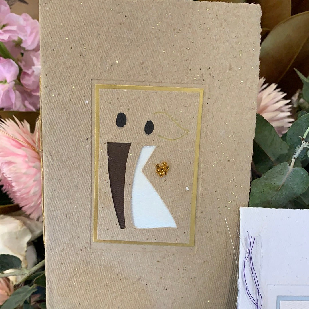 Fair Trade Handmade Paper Greeting Card Wedding Design