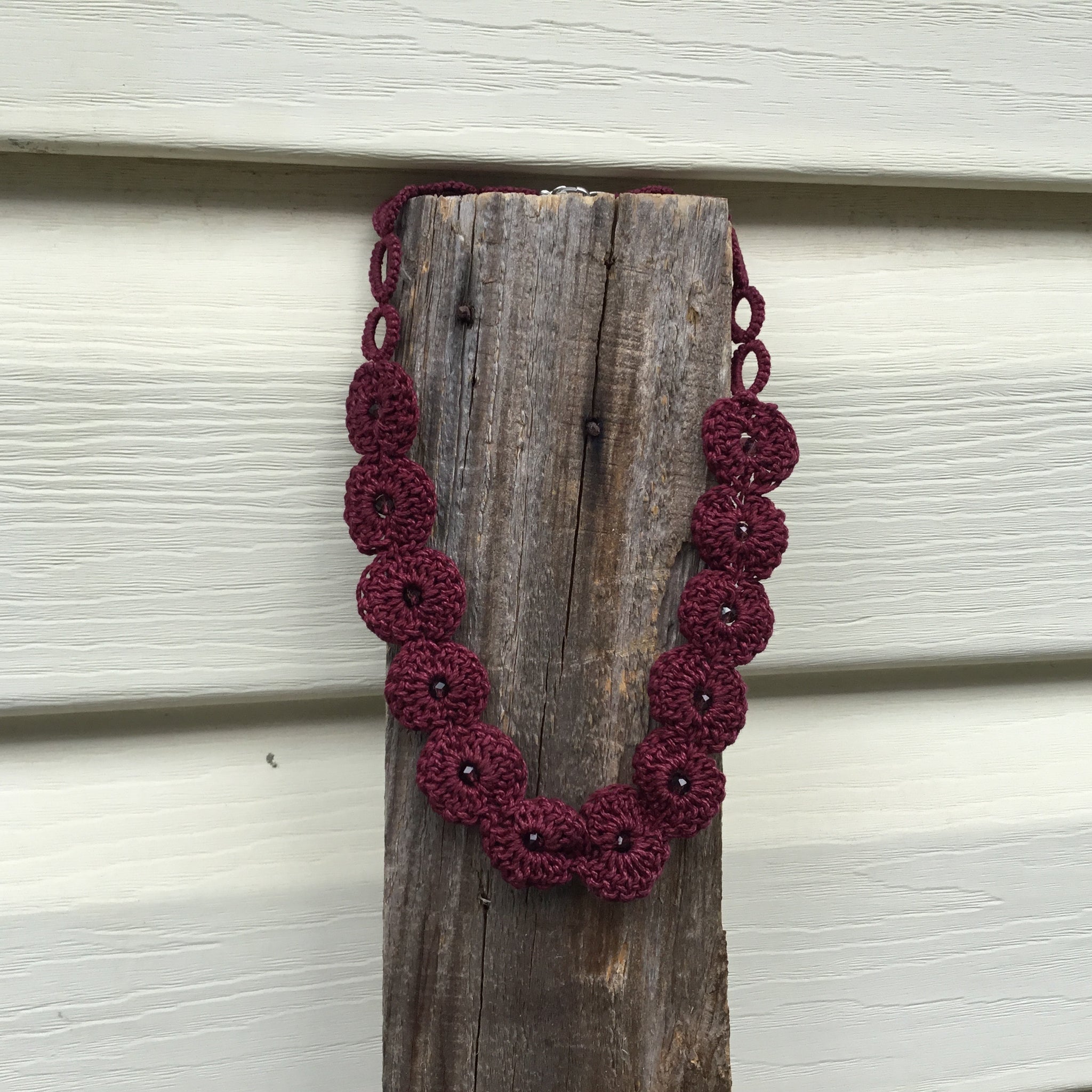 Fair Trade Ethical Tatted Necklace with Glass Beads